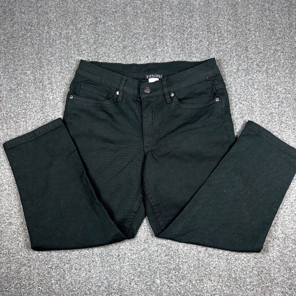 Venus Women's Black Denim Capri Cropped Jeans Size 2 Casual Pants - Picture 1 of 8